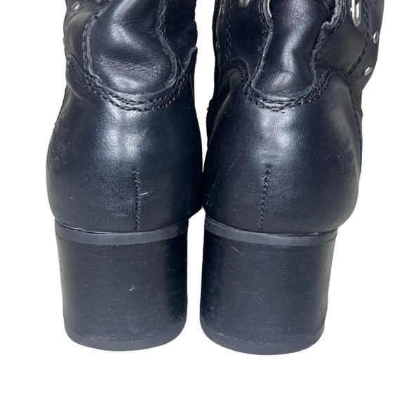Harley-Davidson Leather Studded Biker Boots Size 6.5 - Picture 3 of 10